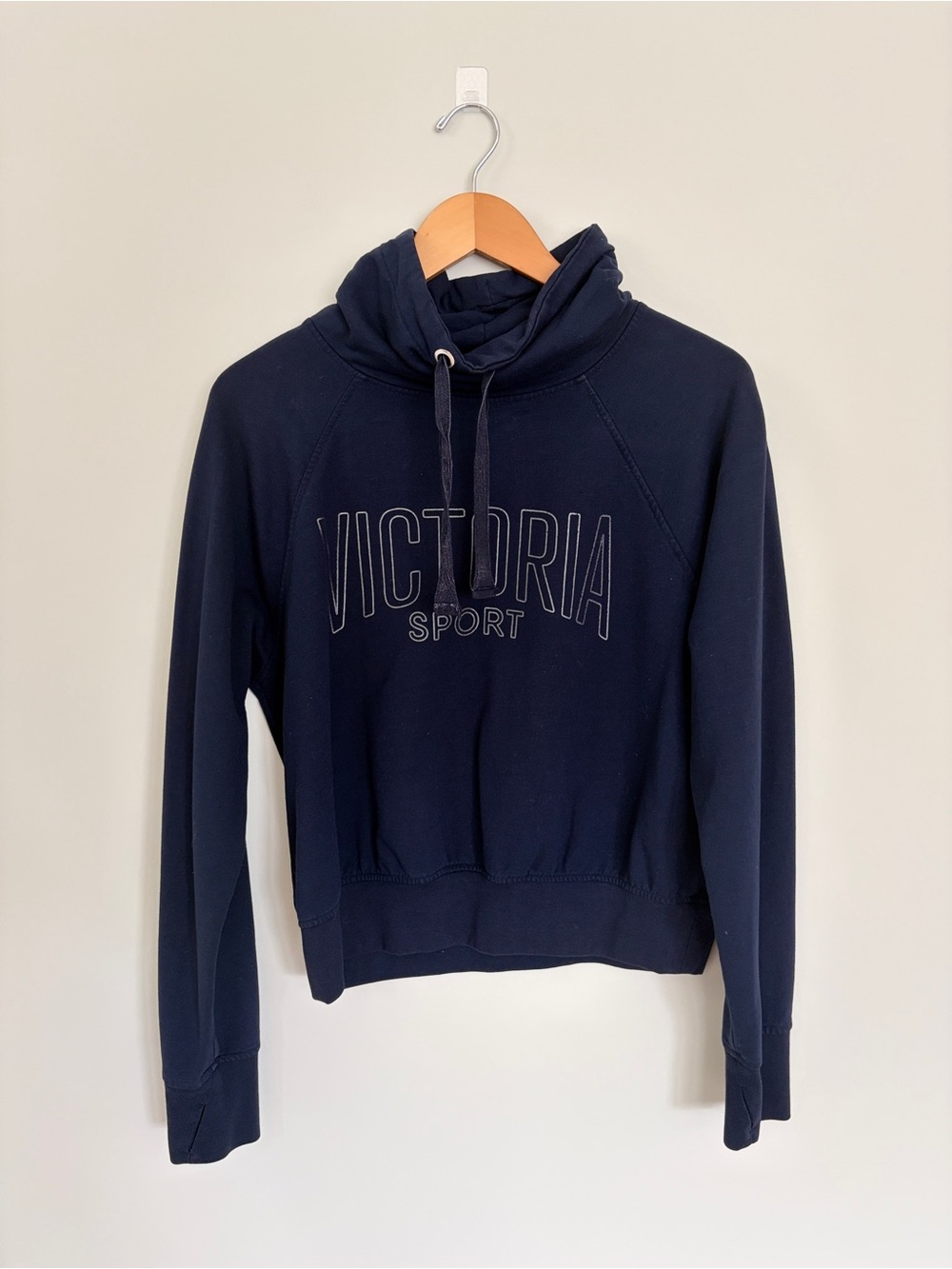 Victoria Sport Navy Funnel Neck Pullover Sweater